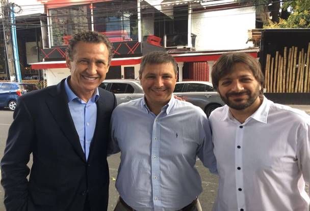 Jorge Valdano, Gustavo Leone y Bernat Elías