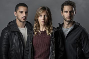 Trilogía del Baztán. Carlos Librado 'Nene' -izq-, Marta Etura -centro- y Benn Northover